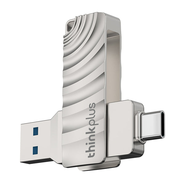 LENOVO THINKPLUS MU232 256GB USB+Type-C Flash Drive Thumb Drive Photo Data Storage Stick for MacBook Phones Tablets