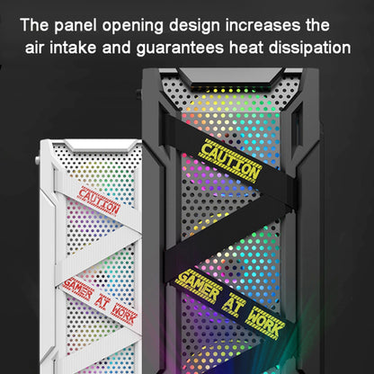 Acrylic Transparent Side Panel ATX PC Case Gaming Computer Case Chassis with 6 Cooling Fan Positions