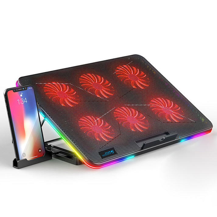 COOLCOLD F5 15.6-inch Laptop Cooling Base RGB Light Height Adjustable ...