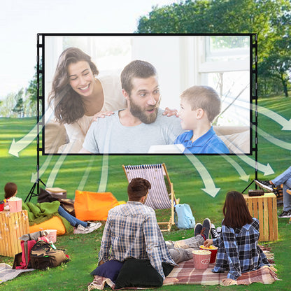 100-Inch 2.21mx1.25m 16:9 Projection Curtain Movie Projector Screen with Stand for Home Theater Office Backyard