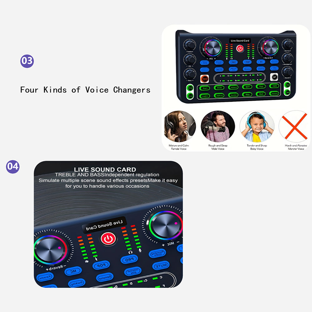 X60 Sound Card Console Desk System Sound Card Mixer for Karaoke Broadcast KTV Singing
