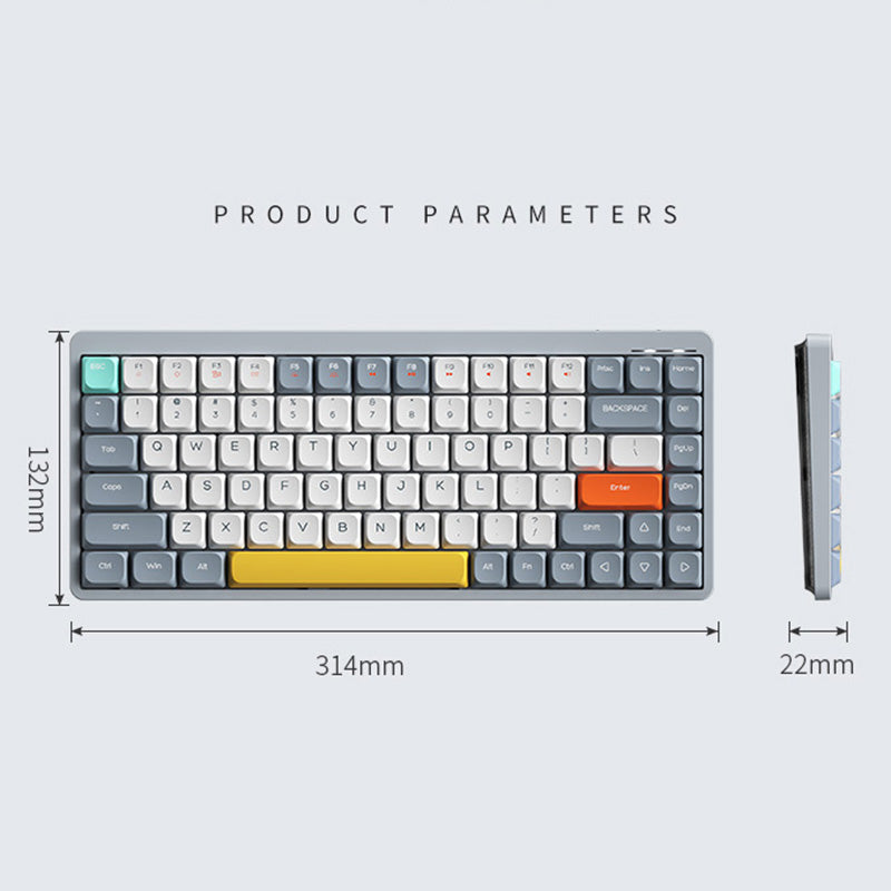 YK75 Rechargeable Bluetooth / Wired / 2.4G Wireless Keyboard Backlit Computer Mechanical Keyboard