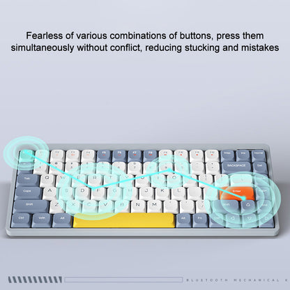 YK75 Rechargeable Bluetooth / Wired / 2.4G Wireless Keyboard Backlit Computer Mechanical Keyboard