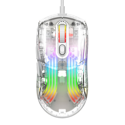 XUNFOX XYH10 USB Wired Transparent Mouse 6-Speed DPI 7 Keys Gaming Mouse with RGB Light for PC  /  Laptop