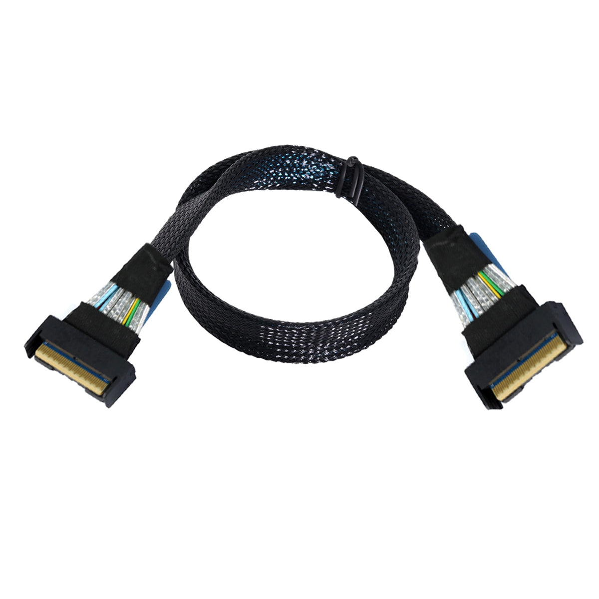 SF-063 50cm MCIO 74Pin Male to SFF-8654 74Pin Male Extension Cable PCI-E 5.0 Mini Cool Edge IO MCIO Cable