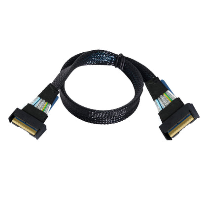 SF-063 50cm MCIO 74Pin Male to SFF-8654 74Pin Male Extension Cable PCI-E 5.0 Mini Cool Edge IO MCIO Cable