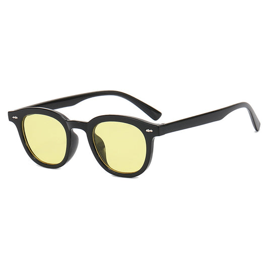 2306 Small Frame Round Classic Sunglasses Rivet Decor Unisex Sun Glasses Vintage Style Shades