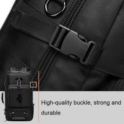 2070 Oxford Cloth+Polyester Waterproof Backpack Hiking Trekking Rucksack with USB Charging Port