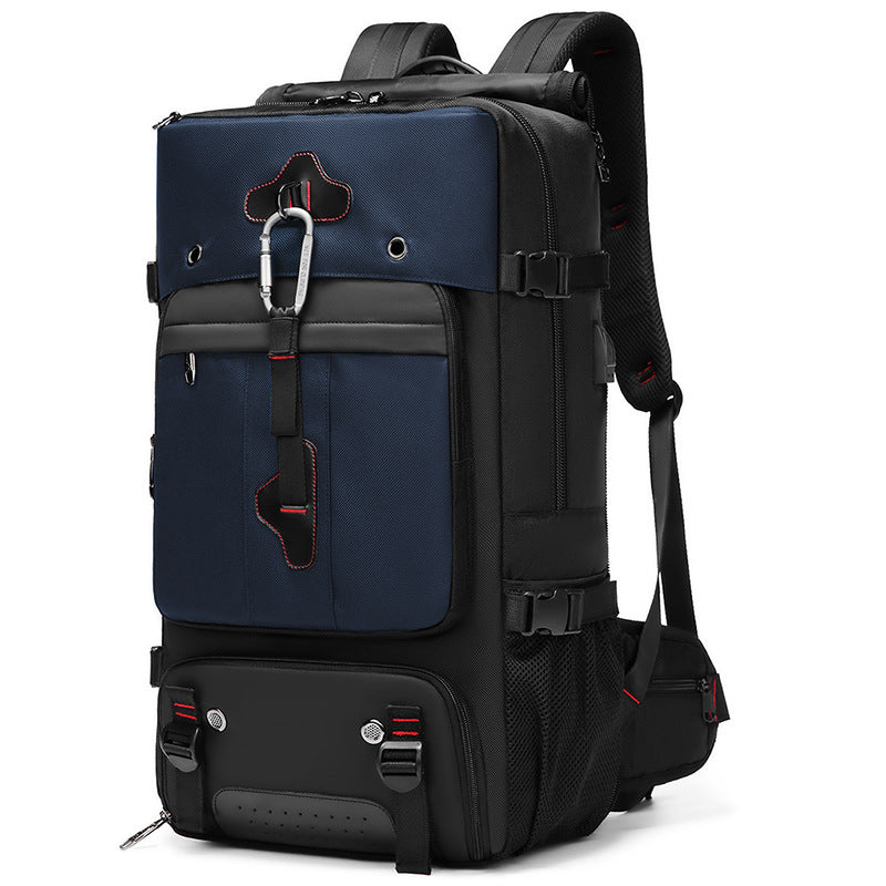 2070 Oxford Cloth+Polyester Waterproof Backpack Hiking Trekking Rucksack with USB Charging Port