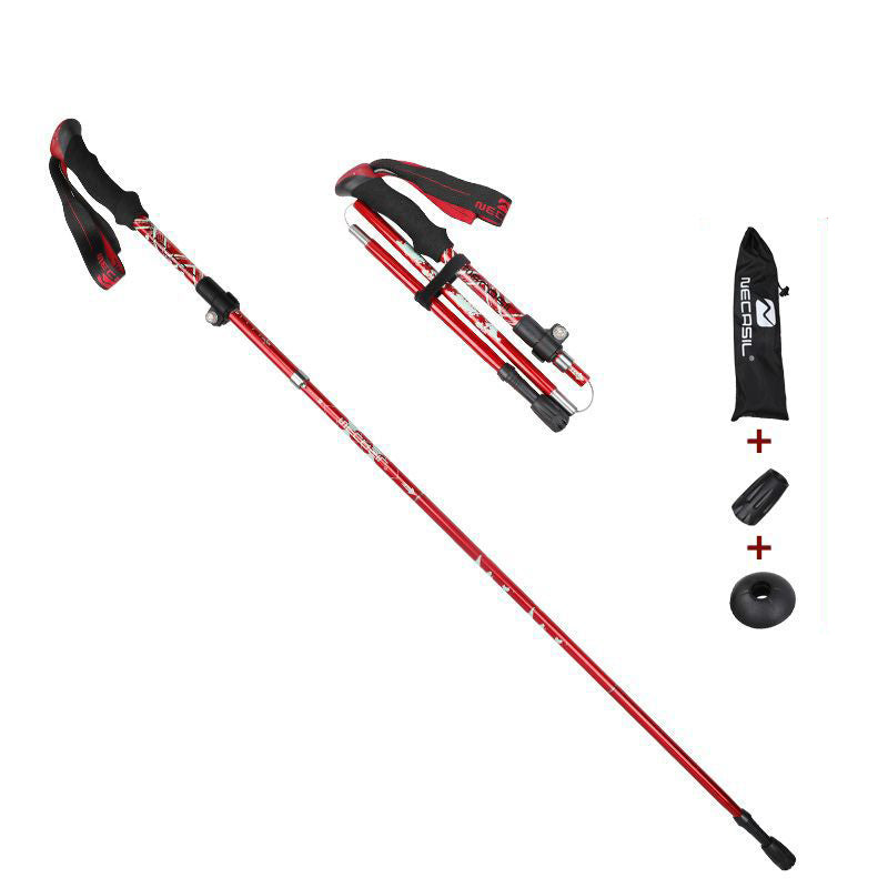 NECASIL N82 5-Section Aluminum Alloy Trekking Pole Outdoor Camping 32-125CM Folding Walking Stick