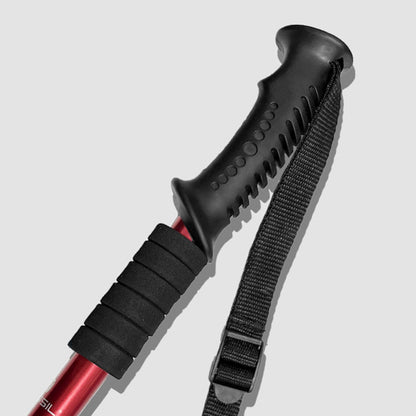 NECASIL G103 Aluminum Alloy Climbing Walking Stick 4 Sections Telescopic Folding Alpenstock Hiking Pole