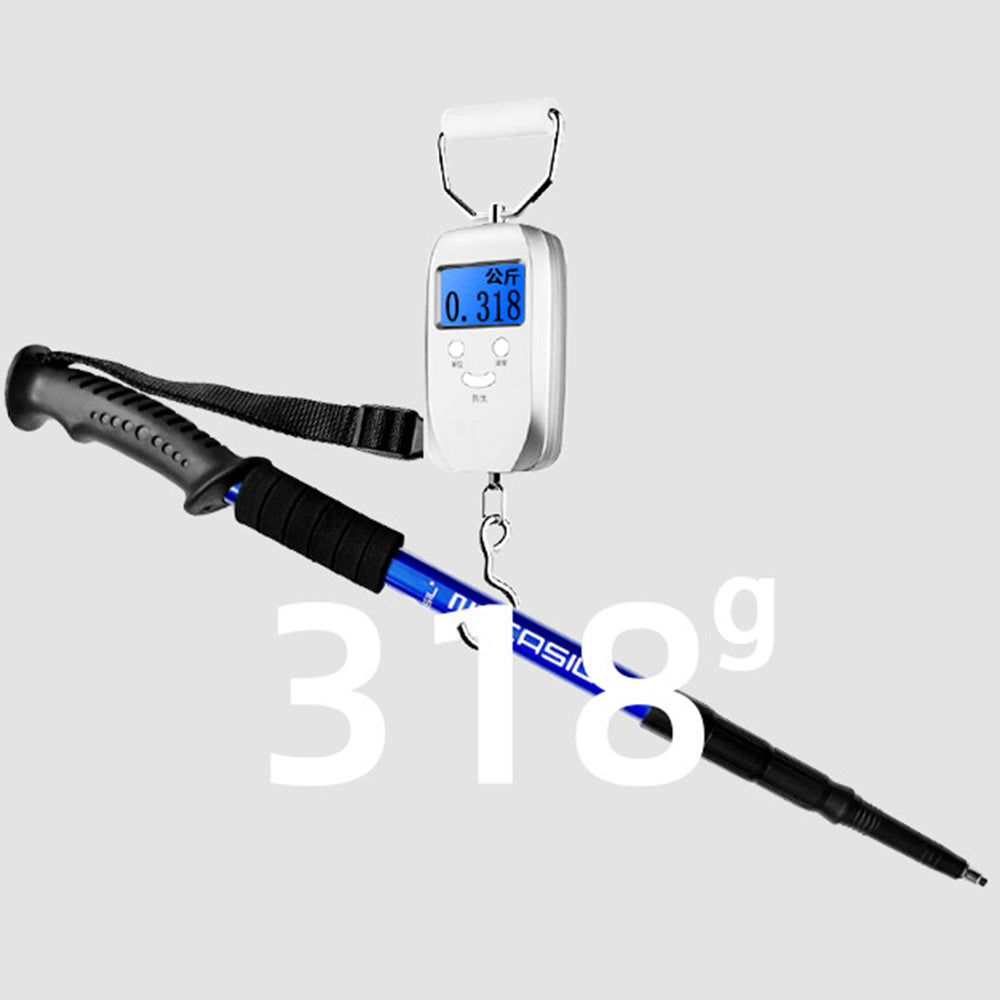 NECASIL G103 Aluminum Alloy Climbing Walking Stick 4 Sections Telescopic Folding Alpenstock Hiking Pole