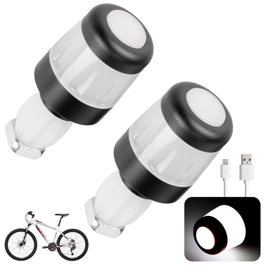 ULIP 2Pcs Bicycle Signal Light Practical Handlebar Light End Plug Bike Grips Bike Indicators for 17.3-21mm Rod Inner Diameter