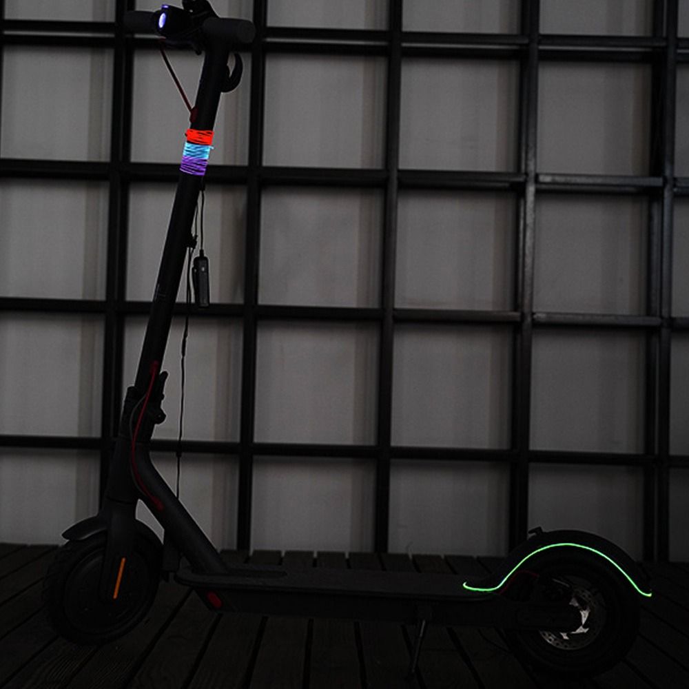 131cm Electric Scooter Modified Safety Warning Ambient Light Folding E-Bike Battery Powered Flexible Wire Rope Lights