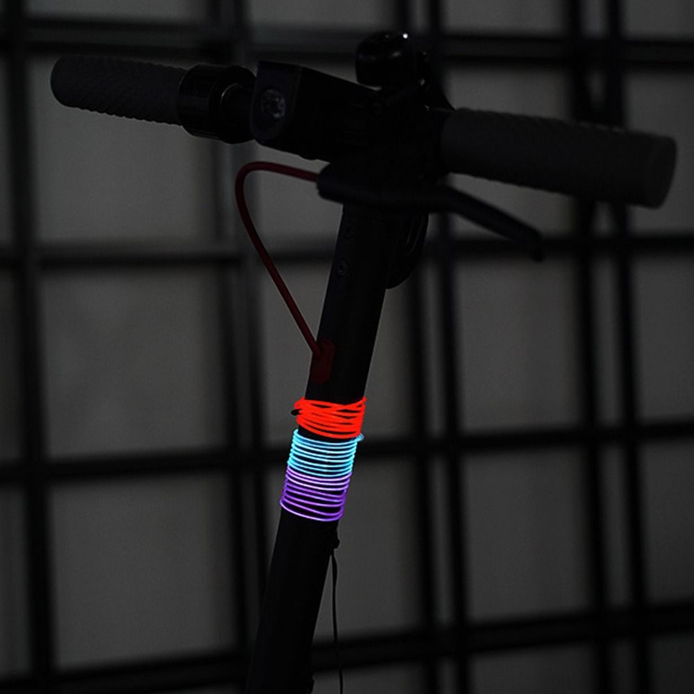 131cm Electric Scooter Modified Safety Warning Ambient Light Folding E-Bike Battery Powered Flexible Wire Rope Lights