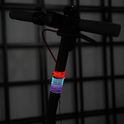 131cm Electric Scooter Modified Safety Warning Ambient Light Folding E-Bike Battery Powered Flexible Wire Rope Lights