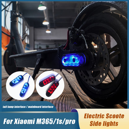 1Pair Cable Powered Taillight for Xiaomi M365 / Pro / 1s Electric Scooter Color Lights Integrated Protective Case LED Light