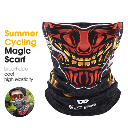 WEST BIKING YP0201393 Summer Sun-proof Magic Scarf Neck Gaiter Breathable Ice Silk Cycling Face Cover