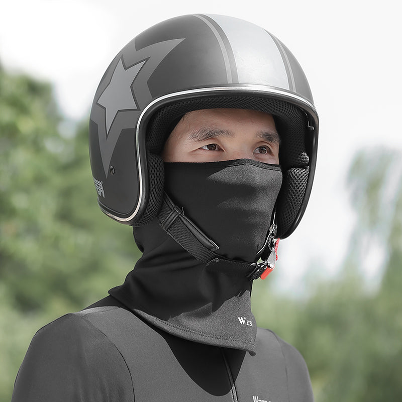 WEST BIKING YP0201397 Winter Motorcycling Cycling Headwear Neck Gaiter Warm Fleece Head Face Cover with Glasses Hole