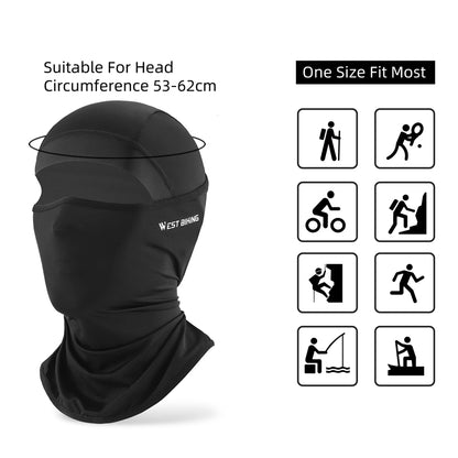 WEST BIKING YP0201403 UV Protection Cycling Head Scarf Headgear Comfortable Ice Silk Neck Gaiter Breathable Neck Cover
