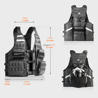 RHINOWALK M2012 Outdoor Sports Vest Multiple Pocket Water Storage System Breathable Fishing Vest for Cycling, Riding