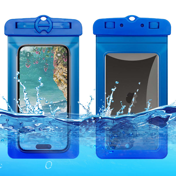 IPX8 Waterproof Phone Pouch Dual Locks Phone Holder PVC Clear Cellphone Dry Bag for Phone within 6.5''
