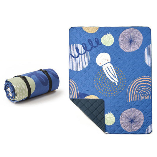 150x200cm Portable Moisture-proof Thicken Picnic Mat Outdoor Camping Carpet with Webbing Strap