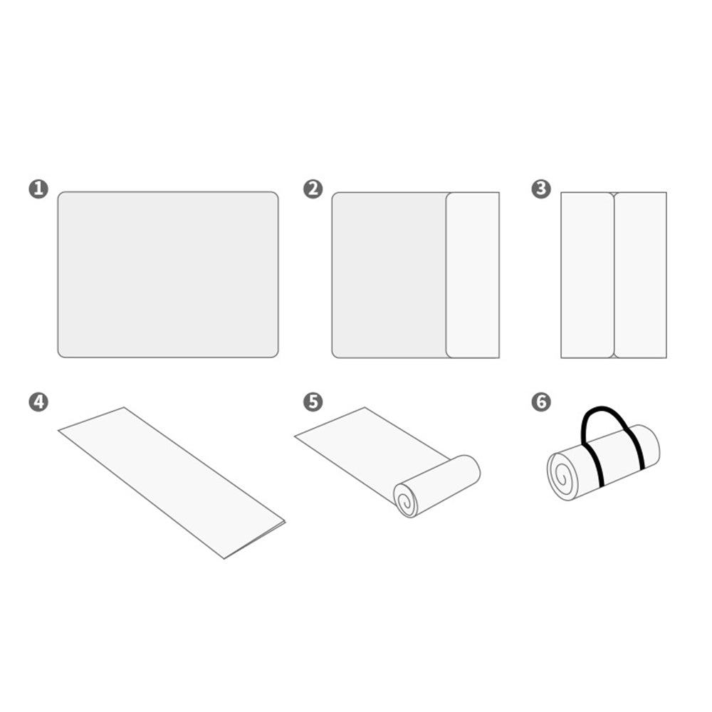 150*200cm Garden Lawn Blanket Outdoor Camping Mat Foldable Moisture-proof Pad (with PU Strap)