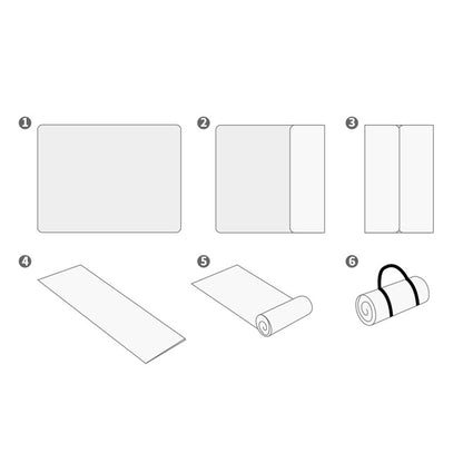 150*200cm Garden Lawn Blanket Outdoor Camping Mat Foldable Moisture-proof Pad (with PU Strap)