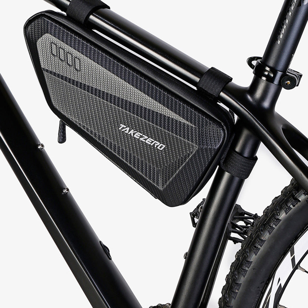 TAKEZERO TZ04 Mountain Bike Top Tube Front Bag MTB Mountain PU+EVA Cycling Phone Pouch