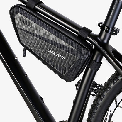 TAKEZERO TZ04 Mountain Bike Top Tube Front Bag MTB Mountain PU+EVA Cycling Phone Pouch