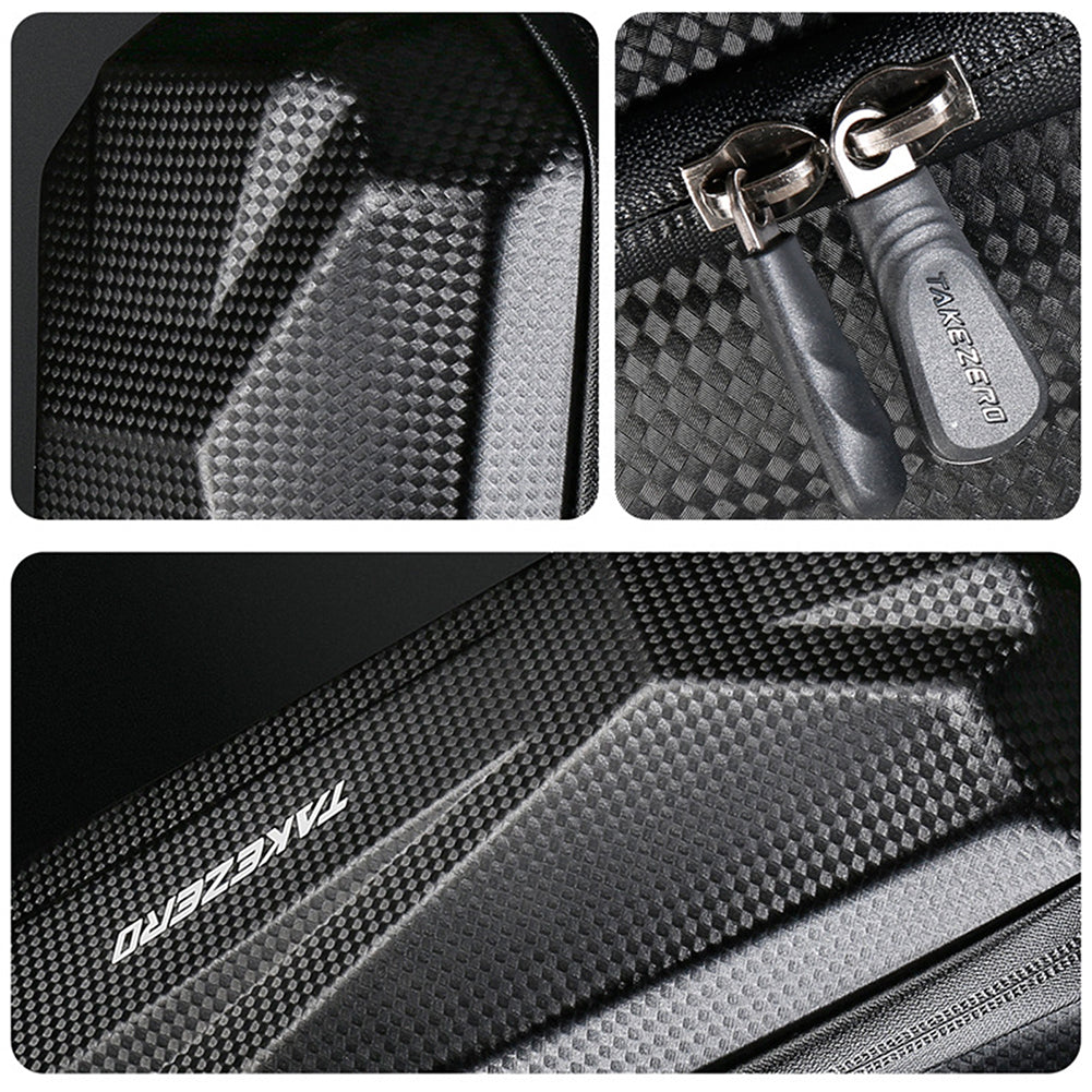 TAKEZERO T08 2L Electric Bike Scooter Front Bag EVA+PU Hard Shell Bicycle Handlebar Storage Pouch
