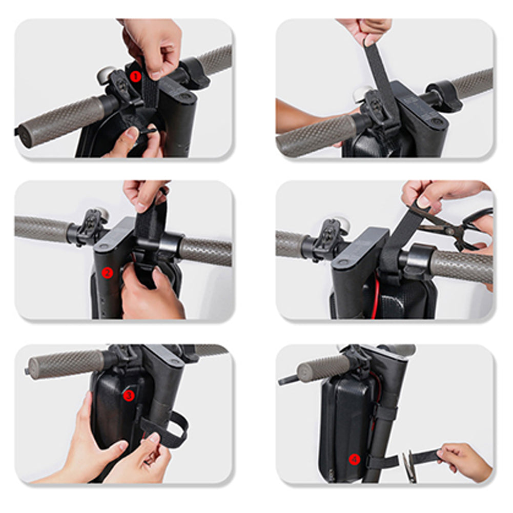 TAKEZERO T08 2L Electric Bike Scooter Front Bag EVA+PU Hard Shell Bicycle Handlebar Storage Pouch