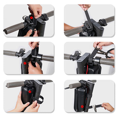 TAKEZERO T08 2L Electric Bike Scooter Front Bag EVA+PU Hard Shell Bicycle Handlebar Storage Pouch
