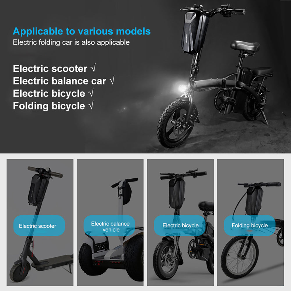 TAKEZERO T08 2L Electric Bike Scooter Front Bag EVA+PU Hard Shell Bicycle Handlebar Storage Pouch
