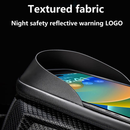 TAKEZERO TZ02 PU+TPU+EVA Hard Shell Bike Bag Mountain Bike Front Bar Zippered Phone Bag