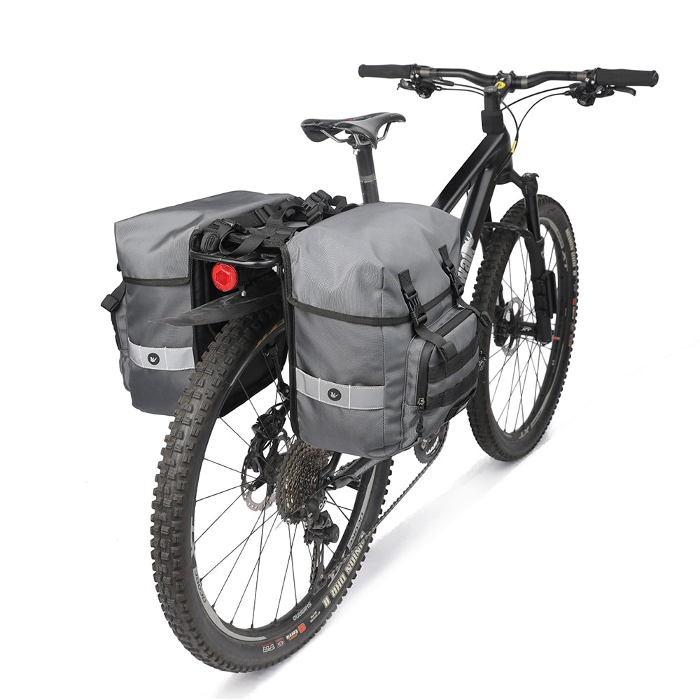 RHINOWALK RK24600 40L Bicycle Rear Seat Pannier Bike Cargo Rack Saddle Bag Cycling Luggage Carrier