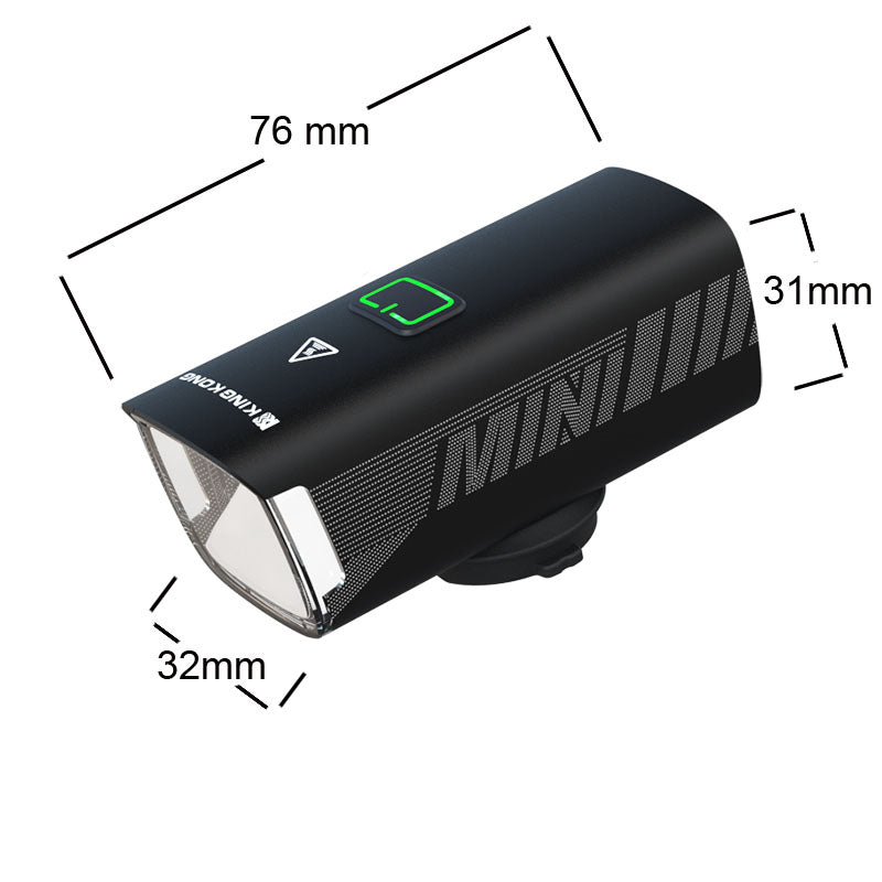 KINGKONG L100-X7 Mini 800LM Metal Bike Headlight Outdoor Cycling Bicycle Light Bicycle Safety Lamp with Lock Base