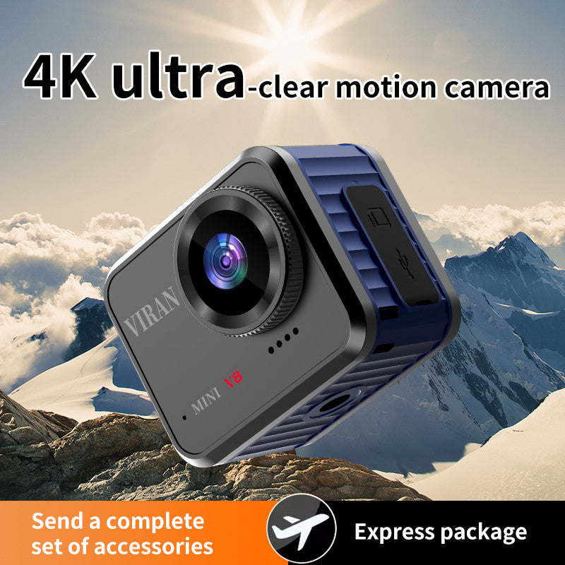 VIRAN V8 4K Outdoor Motorcycle Car Recorder 1.54 IPS HD Screen Action Camera IP68 Waterproof Anti-Shaking Sports Camera
