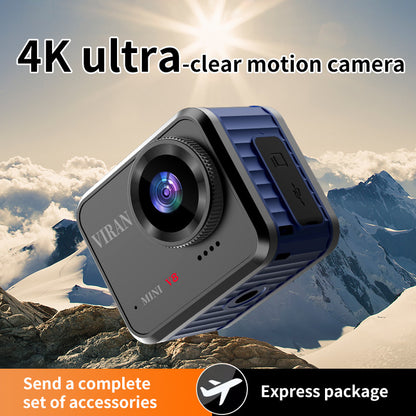VIRAN V8 4K Outdoor Motorcycle Car Recorder 1.54 IPS HD Screen Action Camera IP68 Waterproof Anti-Shaking Sports Camera