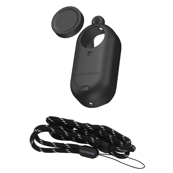 SUNNYLIFE IST-BHT594 For Insta360 GO 3 Silicone Case Camera Body Protective Sleeve with Lens Cover and Lanyard