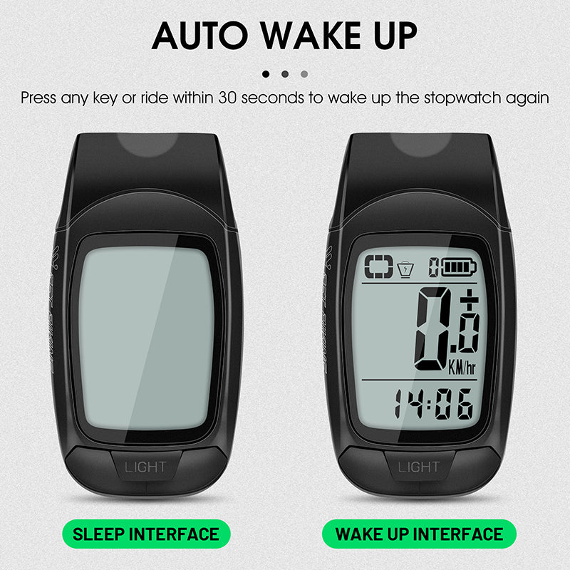 WEST BIKING YP0702095 3-in-1 Bike Computer Headlight Horn Bicycle Cycling Wireless Digital Odometer