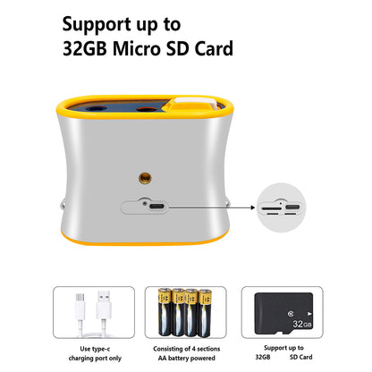 DT15 Kids Microscope Telescope Portable Children Color Digital Camera Binocular with 2.4'' Screen