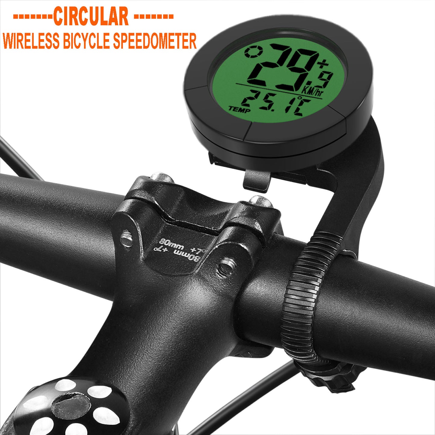 B50-BC23 Bicycle Speedometer with Temperature Measuring Waterproof 1.57 Bicycle Code Meter (Standard Bracket Version)
