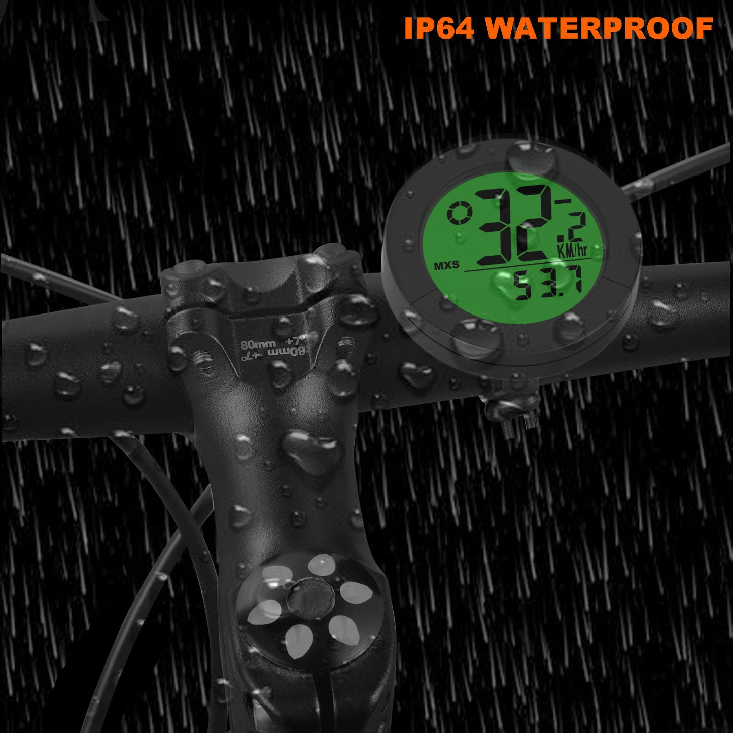 B50-BC23 Bicycle Speedometer with Temperature Measuring Waterproof 1.57 Bicycle Code Meter (Standard Bracket Version)
