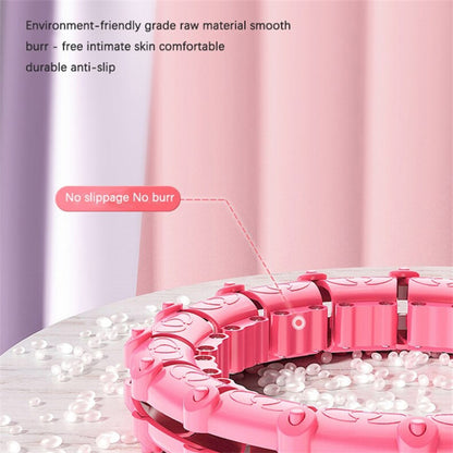 12 Sections Weighted Smart Slimming Hoop Fat Loss Equipment Detachable Massage Fitness Hoop