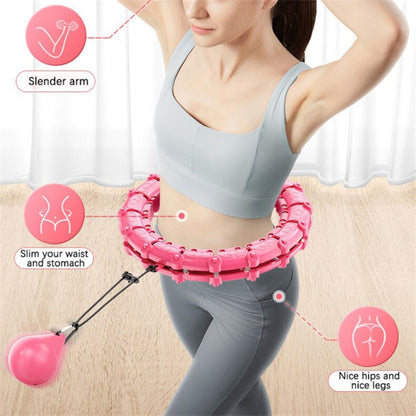 12 Sections Weighted Smart Slimming Hoop Fat Loss Equipment Detachable Massage Fitness Hoop