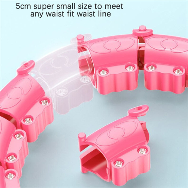 12 Sections Weighted Smart Slimming Hoop Fat Loss Equipment Detachable Massage Fitness Hoop