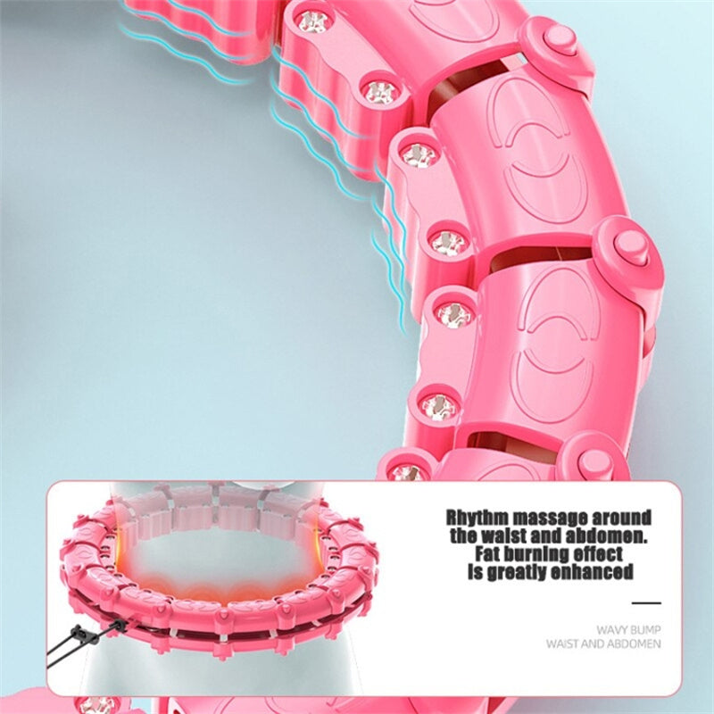 12 Sections Weighted Smart Slimming Hoop Fat Loss Equipment Detachable Massage Fitness Hoop