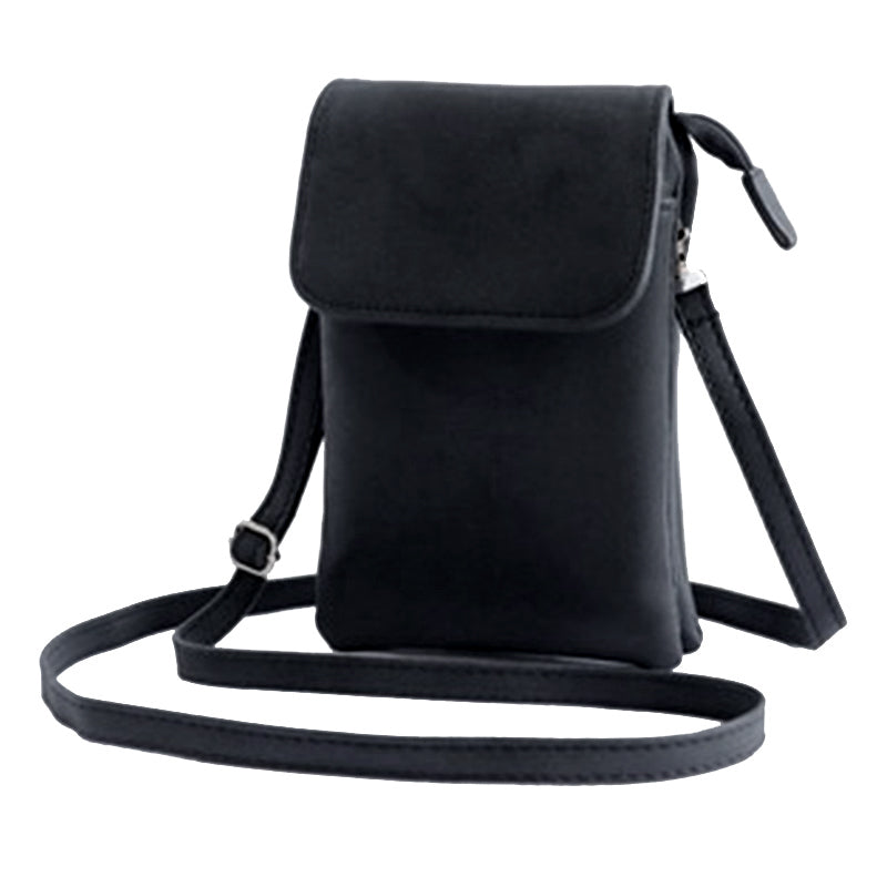 Retro PU Leather Crossbody Bag Small Shoulder Bag Phone Storage Pouch Travel Bag
